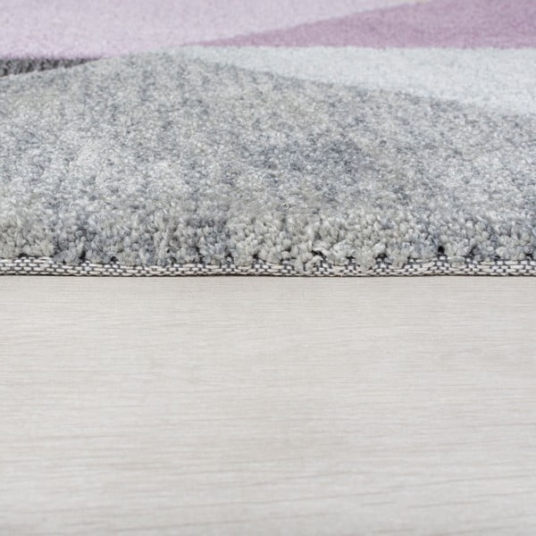 Pilkos ir violetinės spalvos kilimas Flair Rugs Icon, 120 x 170 cm-image-3