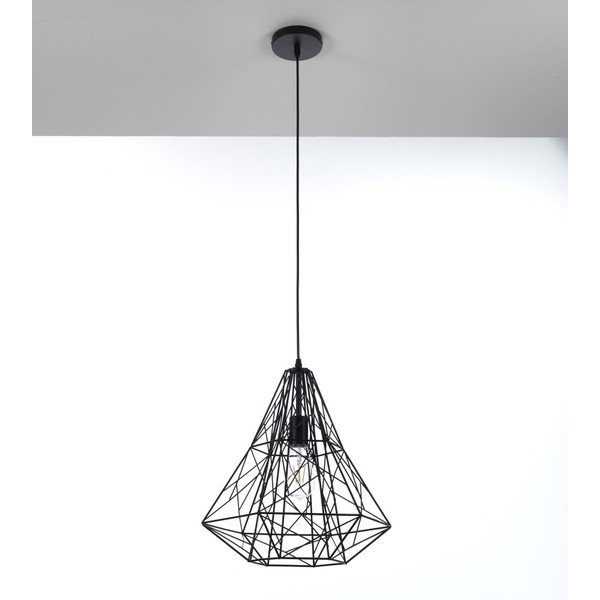 Juodas pakabinamas šviestuvas Tomasucci Diamond Black-image-3