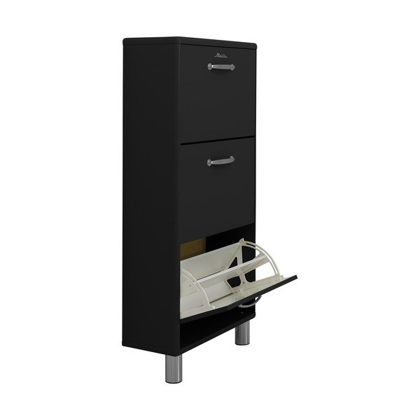 Juoda atlenkiama batų lentyna Malibu - Tenzo-image-2