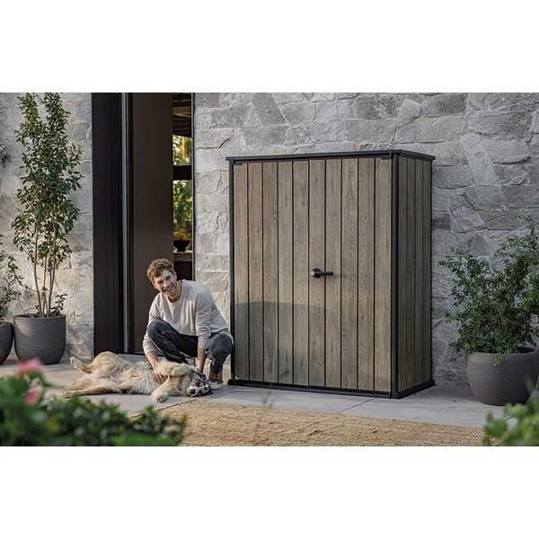Rudos spalvos iš plastiko sodo spintelė – Keter-image-4