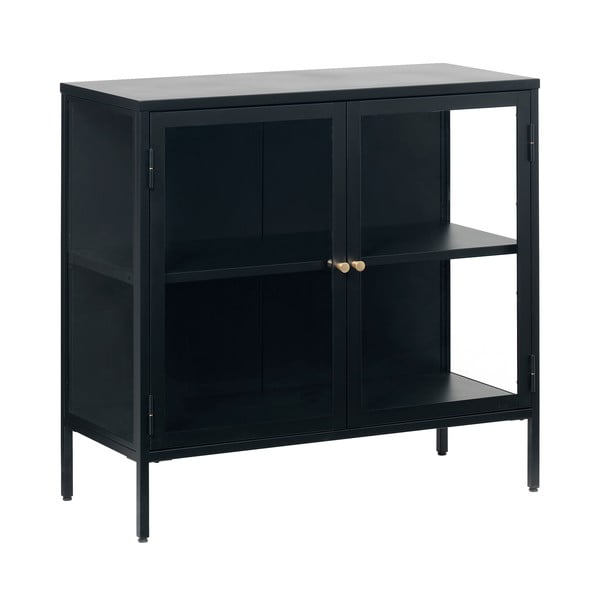 Iš metalo vitrina juodos spalvos 90x85 cm Carmel – Unique Furniture-image-3