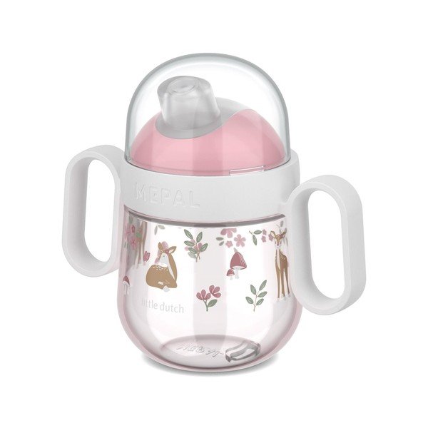 Šviesiai rožinės spalvos iš plastiko vaikiškas puodelis 200 ml Fairy Garden – Mepal