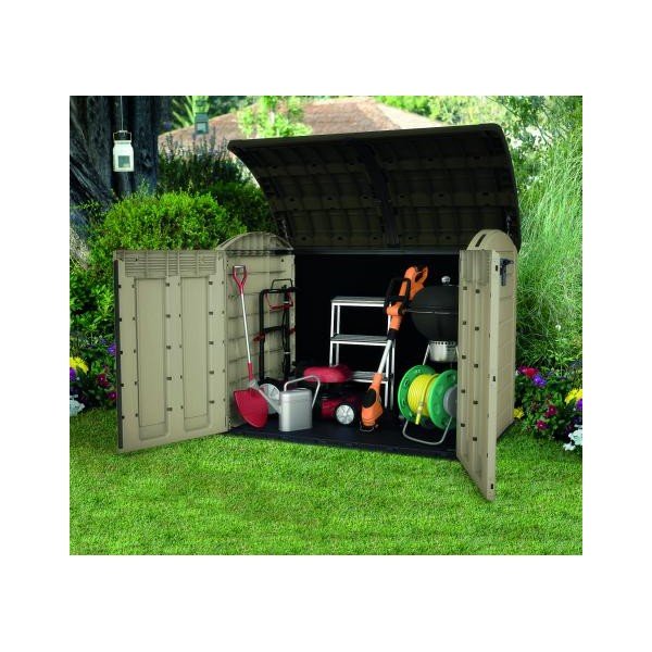 Smėlio spalvos iš plastiko sodo spintelė Store It Out – Keter-image-4