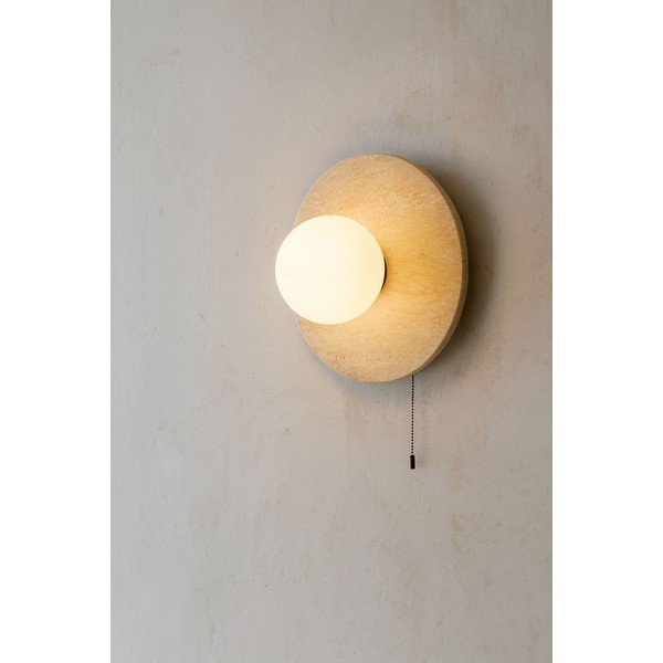 Smėlio spalvos iš akmens sieninė lempa ø 12 cm Hilde – Opviq lights-image-1