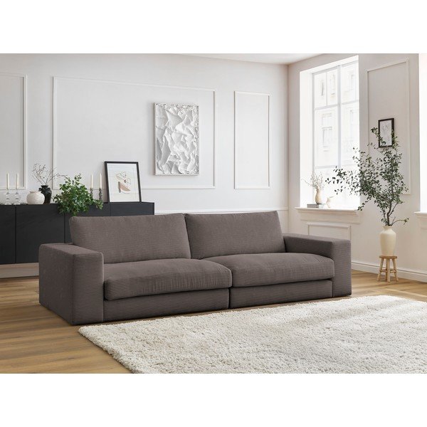 Taupe spalvos iš kordinio velveto sofa 274 cm Leonard – Bobochic Paris-image-1