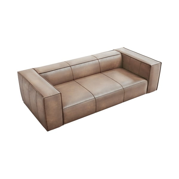 Šviesiai ruda odinė sofa 227 cm Madame - Windsor & Co Sofas-image-3
