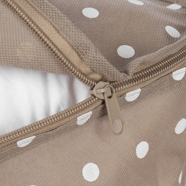 Maža smėlio spalvos dėžė drabužiams Compactor Dots-image-4
