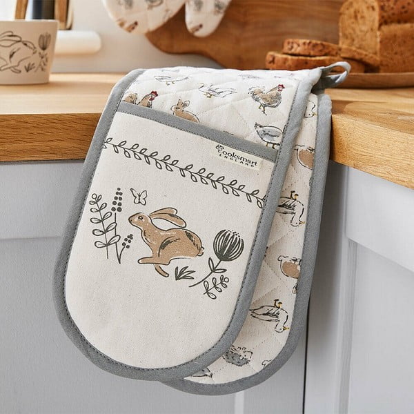 Cooksmart ®Country Animals dvigubos medvilninės pirštinės-image-1