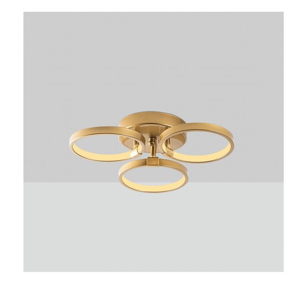 Lubinis šviestuvas auksinės spalvos LED ø 17 cm Halka – Opviq lights-image-1