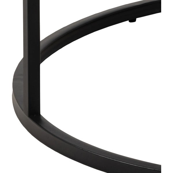 Apvalios formos kavos staliukas baltos spalvos su marmuro dekoro stalviršiu ø 80 cm Spiro – Actona-image-3