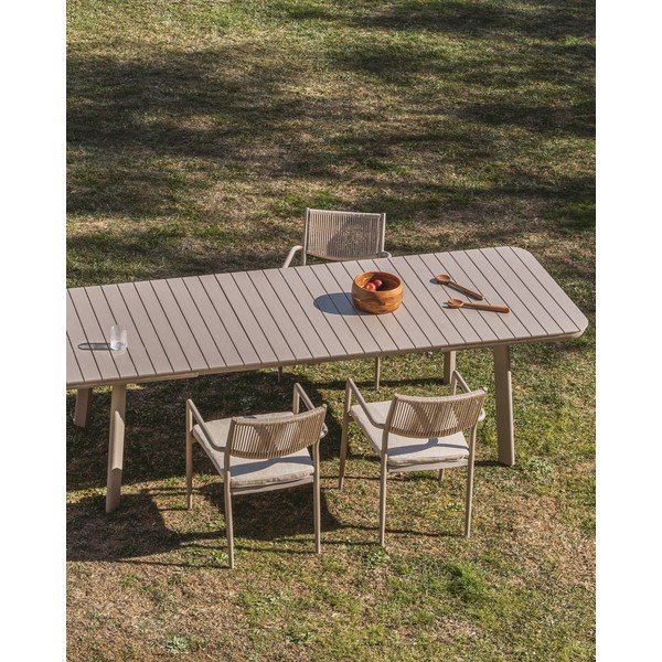Iš metalo sodo valgomojo stalas 100x220 cm Izola – Kave Home-image-2
