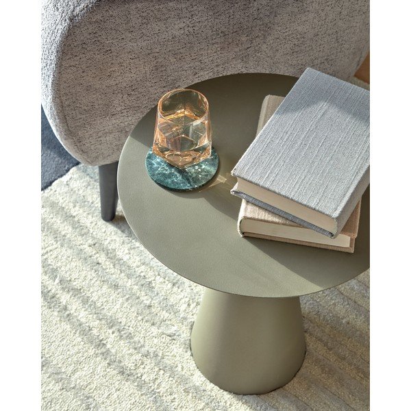 Iš metalo apvalios formos šoninis stalas ø 40 cm Shirel – Kave Home-image-2