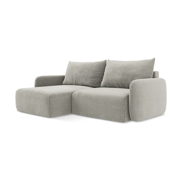 Šviesiai pilkos spalvos sulankstoma/su sandėliavimo vieta kampinė sofa (su kairiuoju kampu) Kalena – Makamii-image-3