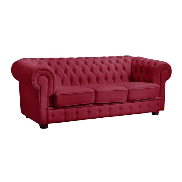 Raudona dirbtinės odos sofa "Max Winzer Bridgeport", 200 cm