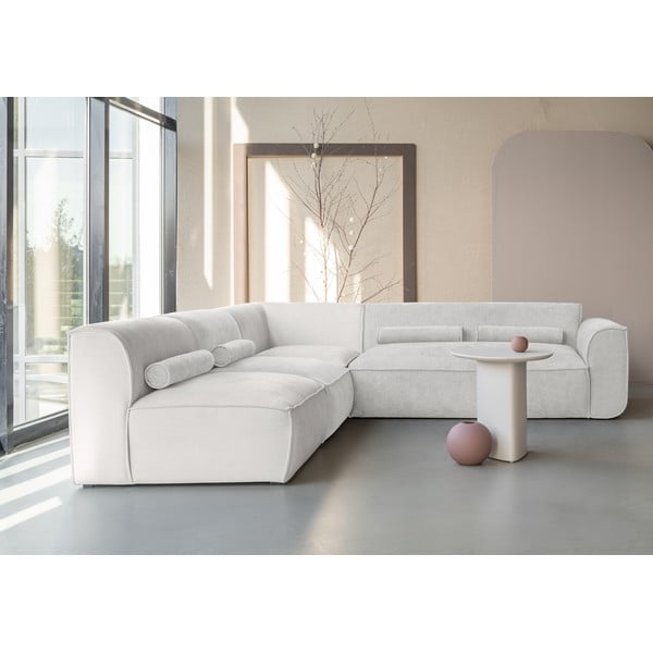 Kampinė sofa kreminės spalvos (su kairiuoju kampu) Flex Felix – Miuform-image-4