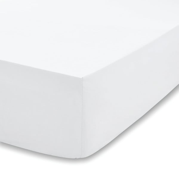 Balta ekologiškos medvilnės paklodė Bianca Organic, 135 x 190 cm