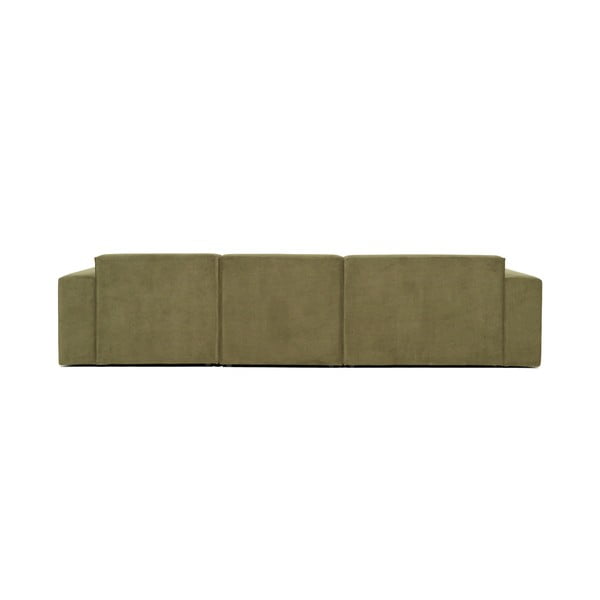 Žalios spalvos aksominė kampinė modulinė sofa Scandic Sting, kairysis kampas-image-3