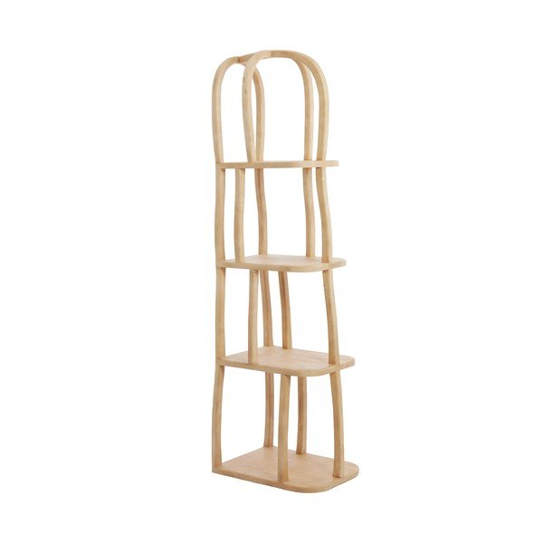 Šviesios natūralios spalvos iš mango masyvo pastatoma lentyna 53x175x40 cm Lowe – Light & Living