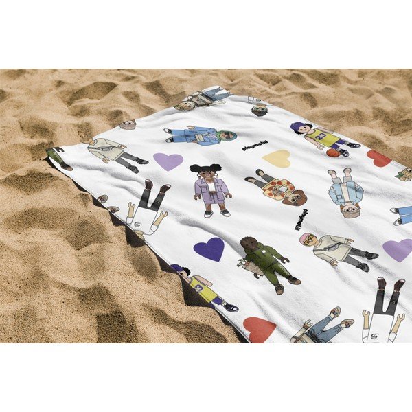 Iš frote audinio iš medvilnės paplūdimio rankšluostis 75x140 cm Unique United – Playmobil-image-1