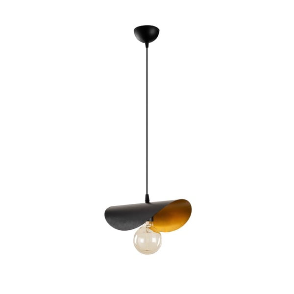 Kabantis šviestuvas juodos spalvos/bronzinės spalvos su metaliniu gaubtu Sivani – Opviq lights-image-2