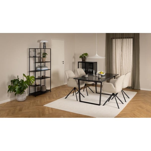 Iš metalo knygų spinta  juodos spalvos 80x165 cm Newcastle – Actona-image-1