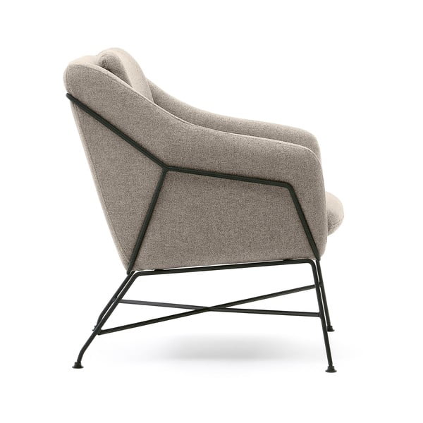 Smėlio spalvos krėslas Brida – Kave Home-image-3