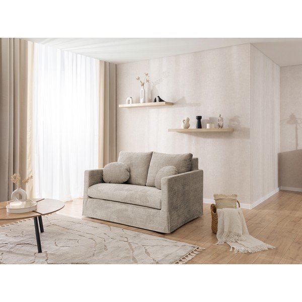 Smėlio spalvos sofa 140 cm Paphos – Ropez-image-1