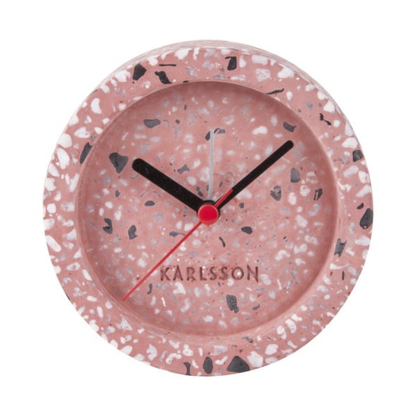 Rožinis stalinis laikrodis su žadintuvu Karlsson Tom