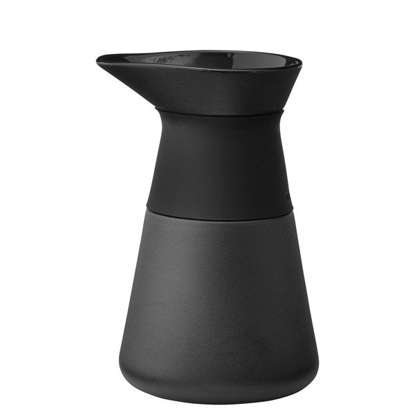 Juodos spalvos iš molio pieno ąsotis 400 ml Theo – Stelton