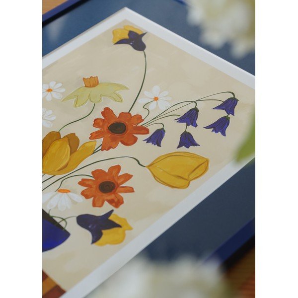 Plakatas 30x40 cm Colourful Bunch in Blue Vase – Frankie Penwill – The Poster Club-image-2