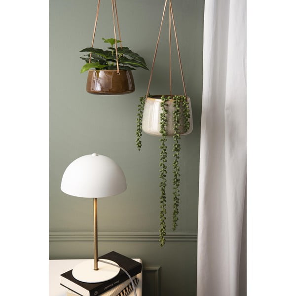 Pilkas keraminis pakabinamas vazonas PT LIVING Unique, ø 17 cm-image-1