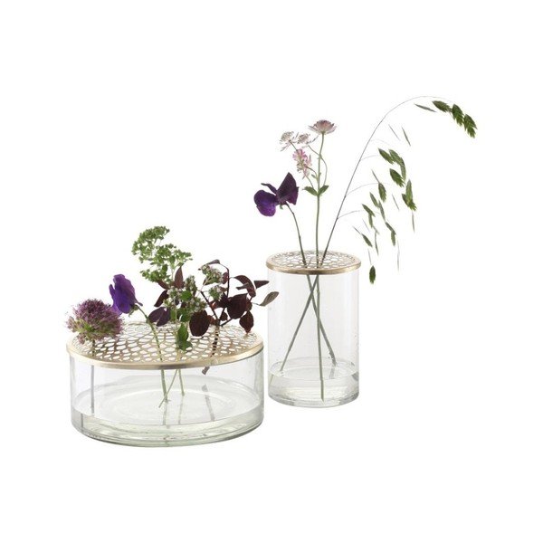 Stiklinė vaza A Simple Mess Kassandra Žalvaris, ⌀ 20,5 cm-image-4