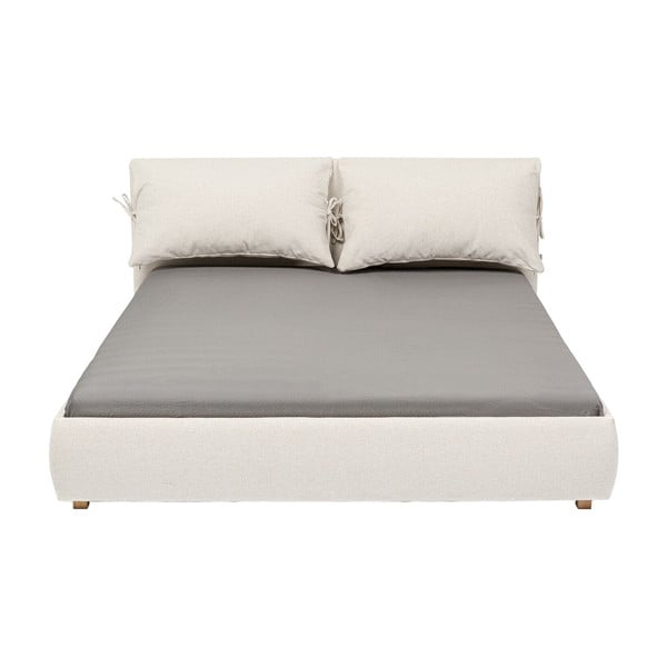 Dvigulė lova smėlio spalvos dengta audiniu 160x200 cm Szenario – Kare Design