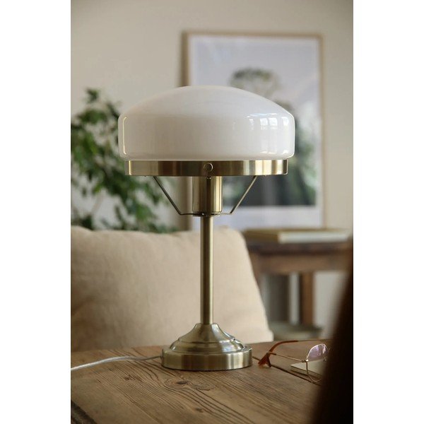 Kreminės spalvos/žalvario spalvos stalinis šviestuvas (aukštis 39 cm) Aurelia – Markslöjd-image-3