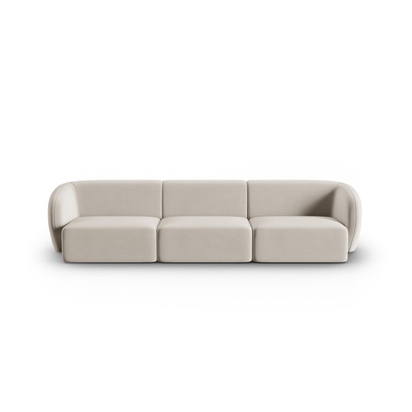 Smėlio spalvos iš velveto sofa 266 cm Paolo – Milo Casa