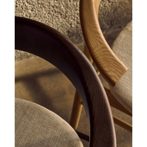 Rudos spalvos/smėlio spalvos valgomojo kėdė Timons – Kave Home-image-2