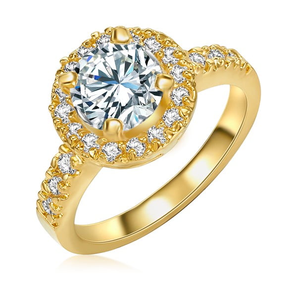 Moteriškas auksinis žiedas "Tassioni Bride", 56 dydis