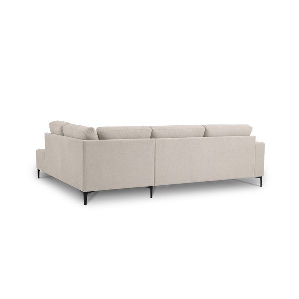 Smėlio spalvos kampinė sofa iš šenilinio audinio (su dešiniuoju kampu/„L“ formos) Fabian – Scandic-image-3