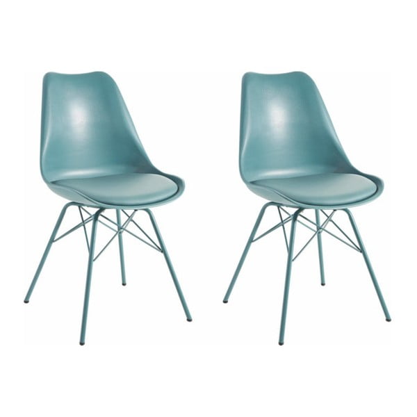 2 mėlynų valgomojo kėdžių rinkinys "Støraa Lucinda
