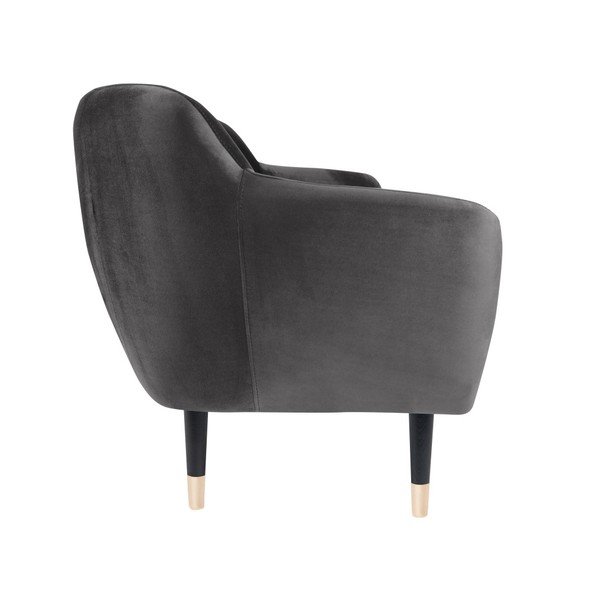 Pilka sofa su juodomis kojomis Mazzini Sofas Amelie, 158 cm-image-3