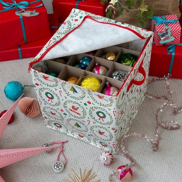 Iš perdirbto plastiko spintos daiktadėžė 32x32x35 cm Classic Christmas – Rex London-image-1