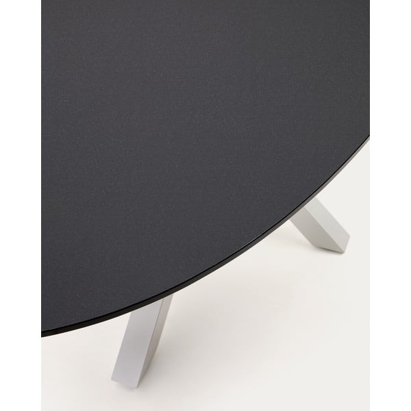 Valgomojo stalas su stikliniu stalviršiu 100x200 cm Argo – Kave Home-image-3