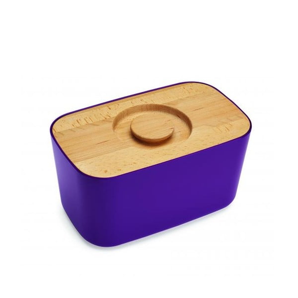 Duonos dėžė su duonos lenta Duonos dėžė, violetinė