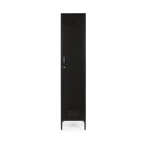 Juodos spalvos iš metalo su užraktu spintelė 38x185x46 cm Cambridge – Yes Everyday