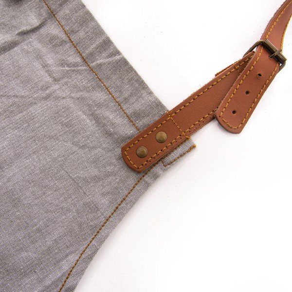 Medvilnės ir odos prijuostė Denim - Orion-image-3