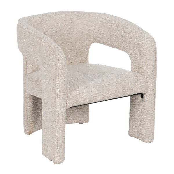 Iš boucle krėslas smėlio spalvos – Ixia