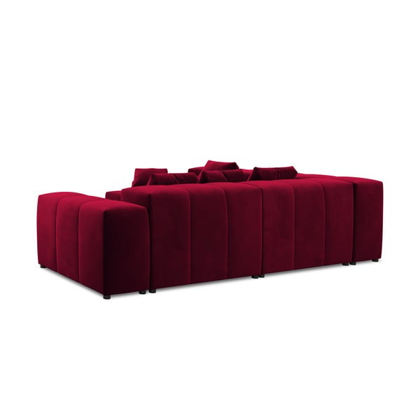 Raudono aksomo kampinė sofa (kintama) Rome Velvet - Cosmopolitan Design-image-4