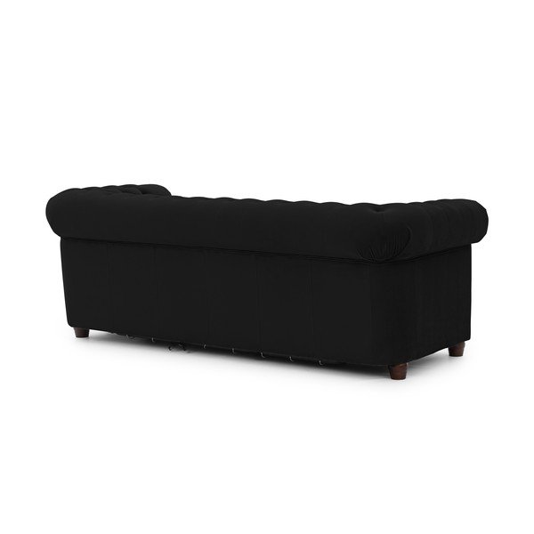 Juodos spalvos sulankstoma sofa iš velveto 203 cm York Blik – Ropez-image-3