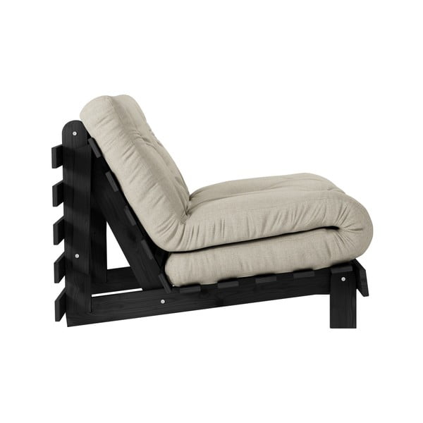 Sulankstomas fotelis Karup Design Roots Black/Linen Beige-image-4