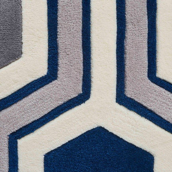 Mėlynas kilimas Think Rugs Hong Kong Hexagon, 120 x 170 cm-image-1